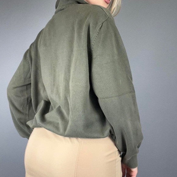 ❌SOLD❌ Lacoste Olive Green Polo Sweater - Picture 3 of 4